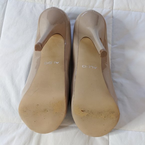 Aldo Nude Open Toed Pumps - Picture 2 of 5